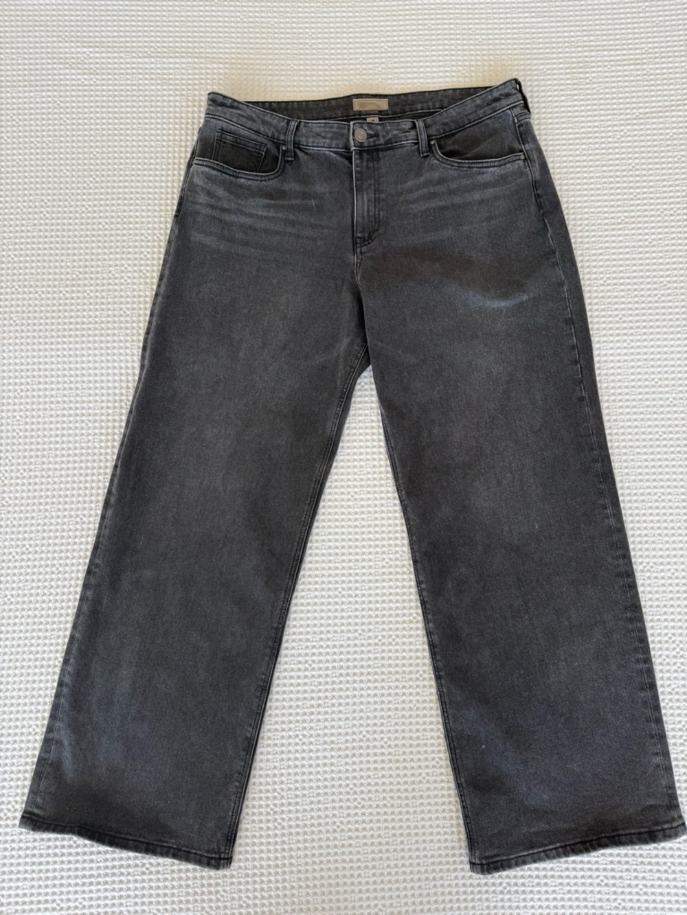 Kut from the Kloth Women's Washed Charcoal Wide Leg Jeans